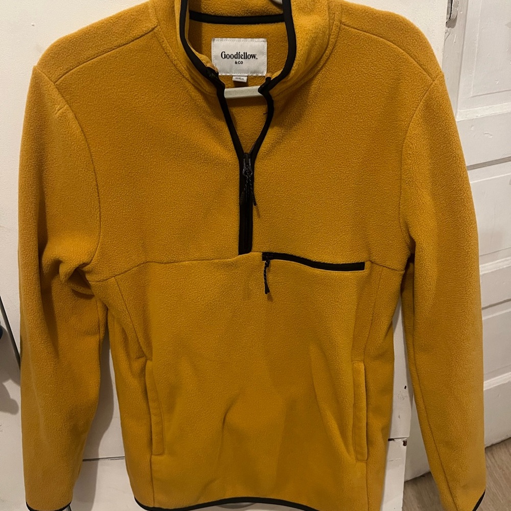 Goodfellow & Co Yellow Zip Up Sweater Fleece